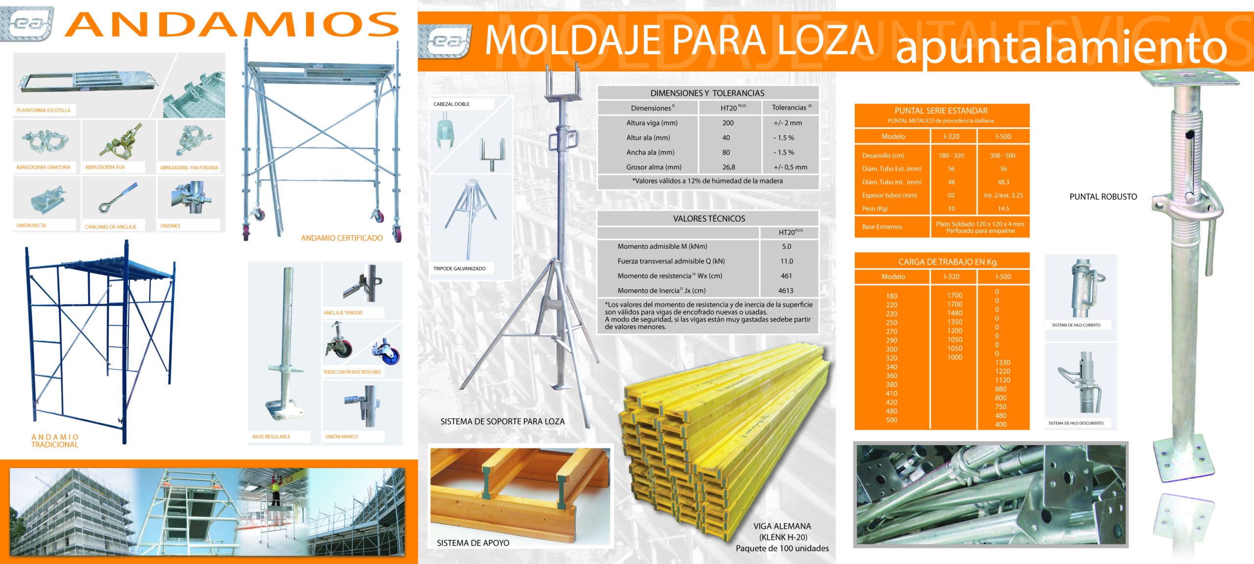 Catálogo de andamios para arriendo en Santiago Centro